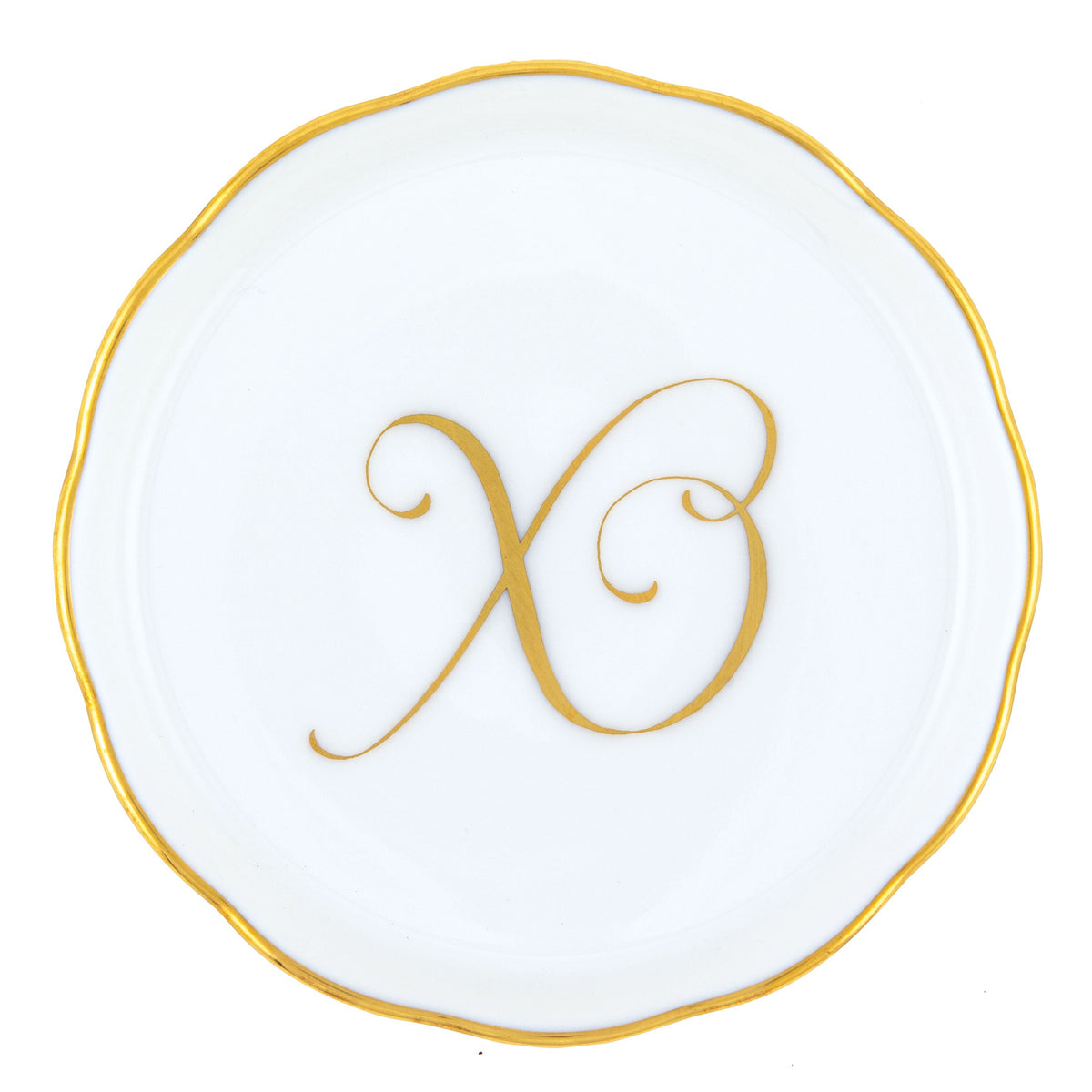 Coaster with Monogram — Gold