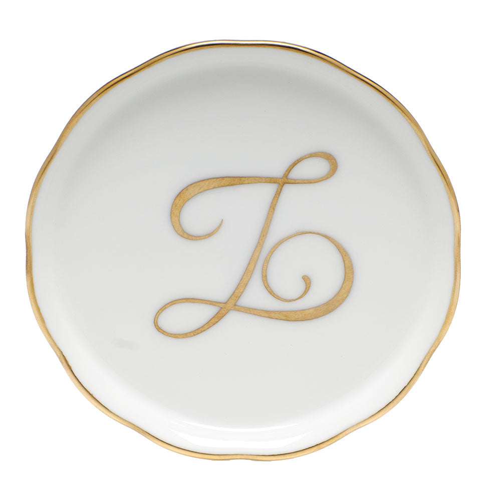 Coaster with Monogram — Gold
