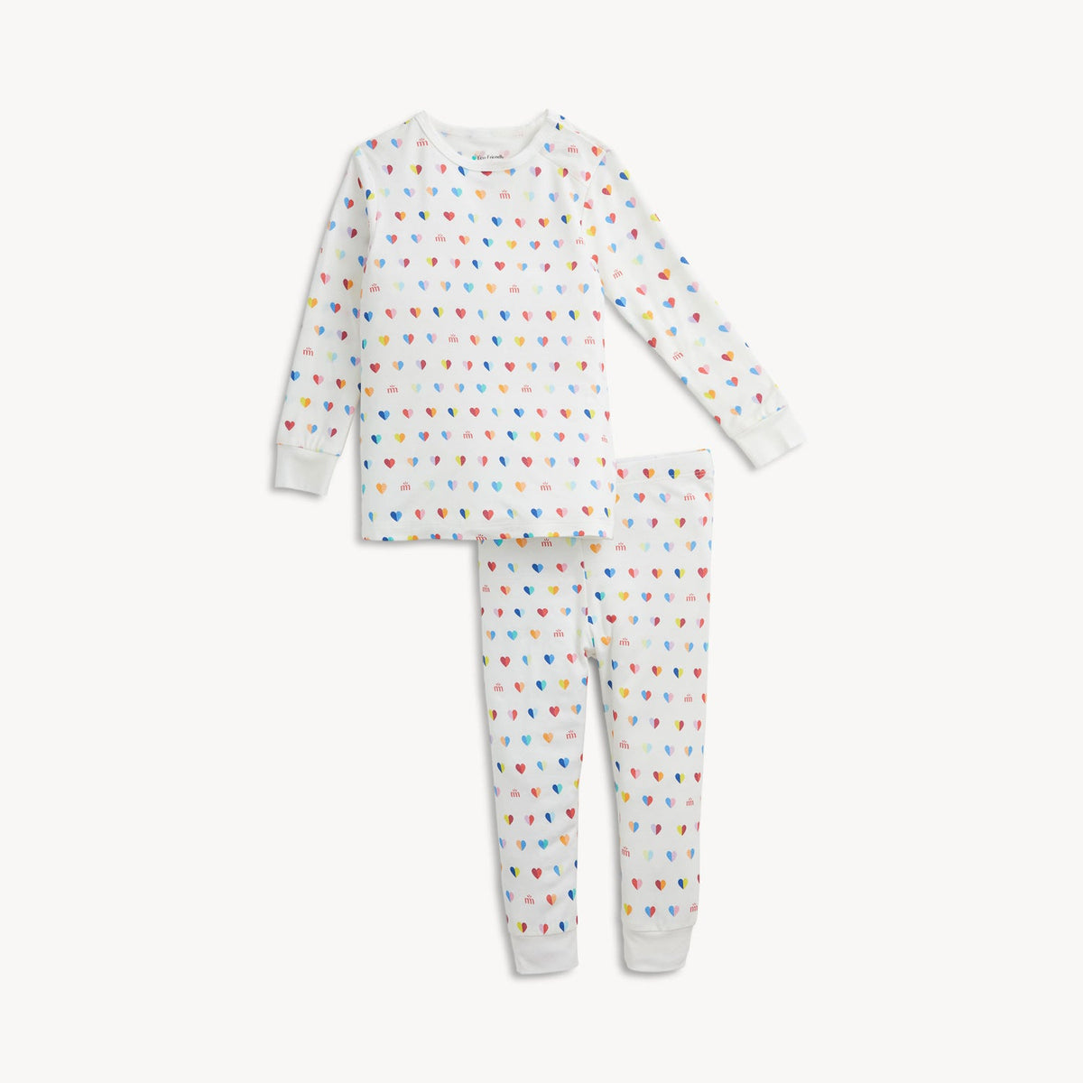 Magnetic Me Branded Heart Modal L/s Lng Pant Pj, 2T