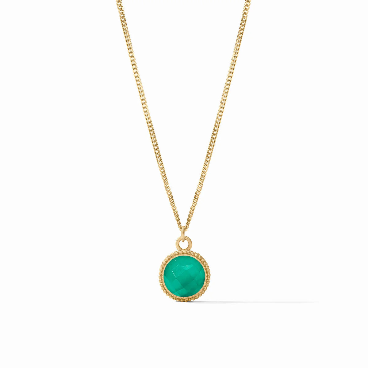 Fleur-de-Lis Stone Solitaire Necklace