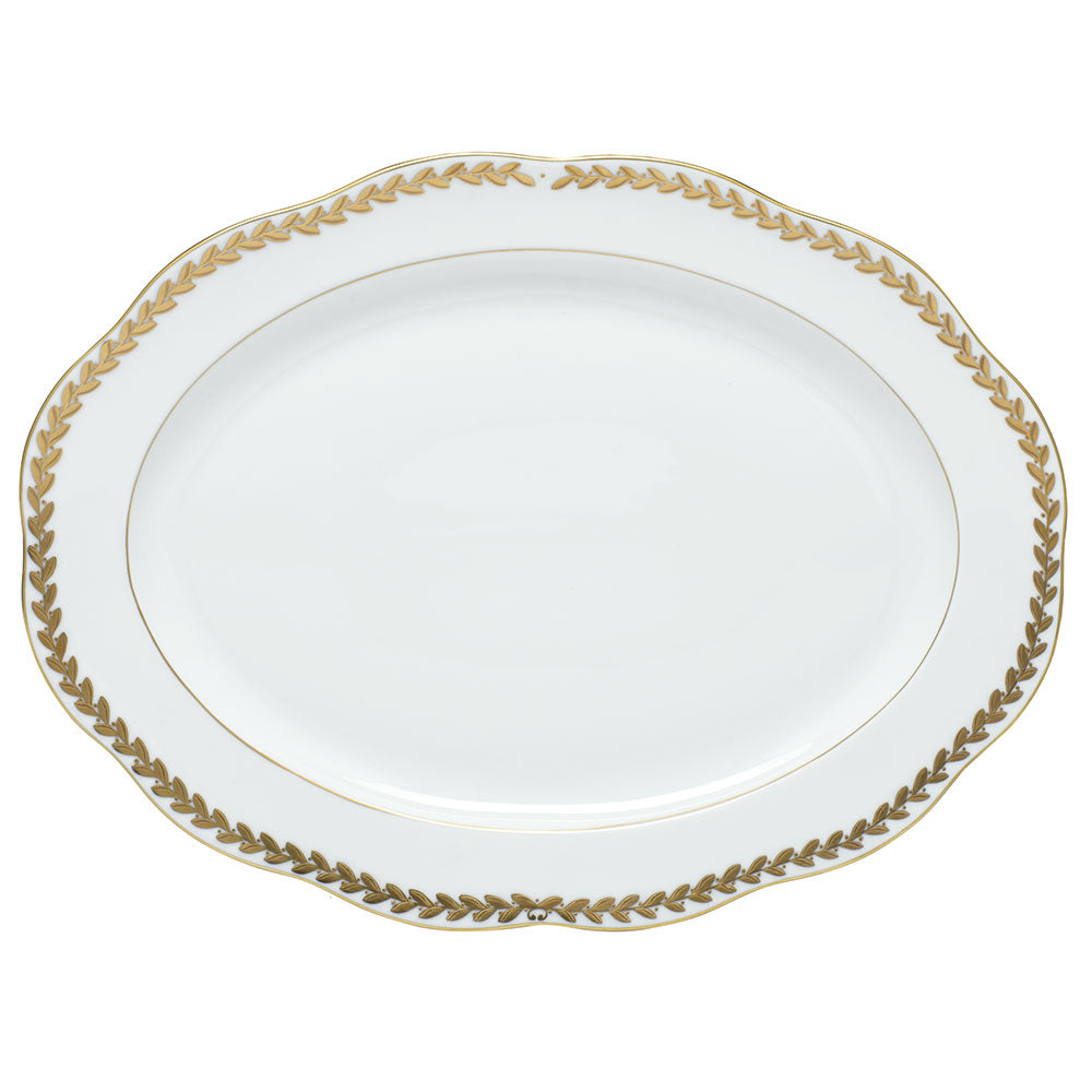 Golden Laurel Oval Platter