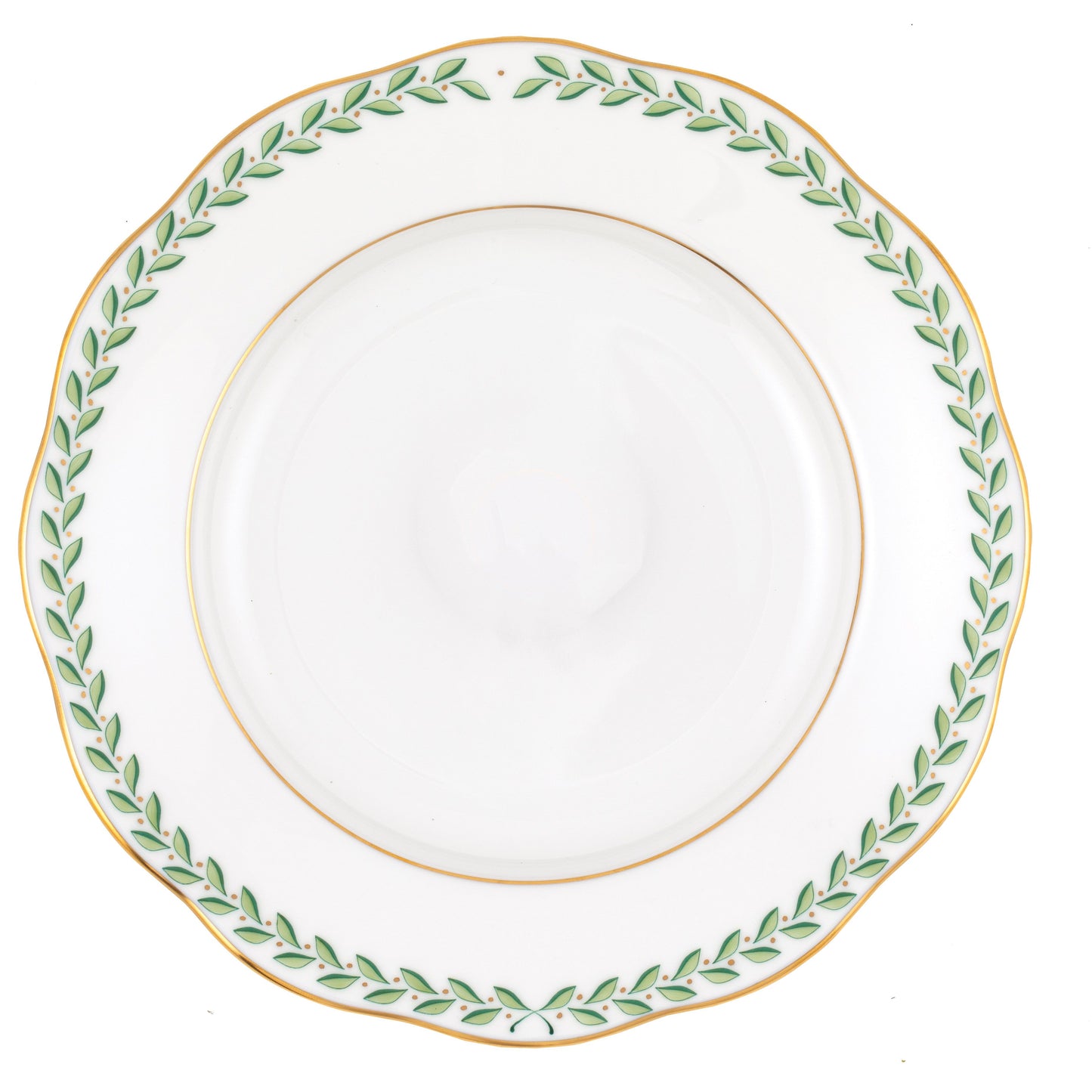 Green Laurel Salad Plate in Green