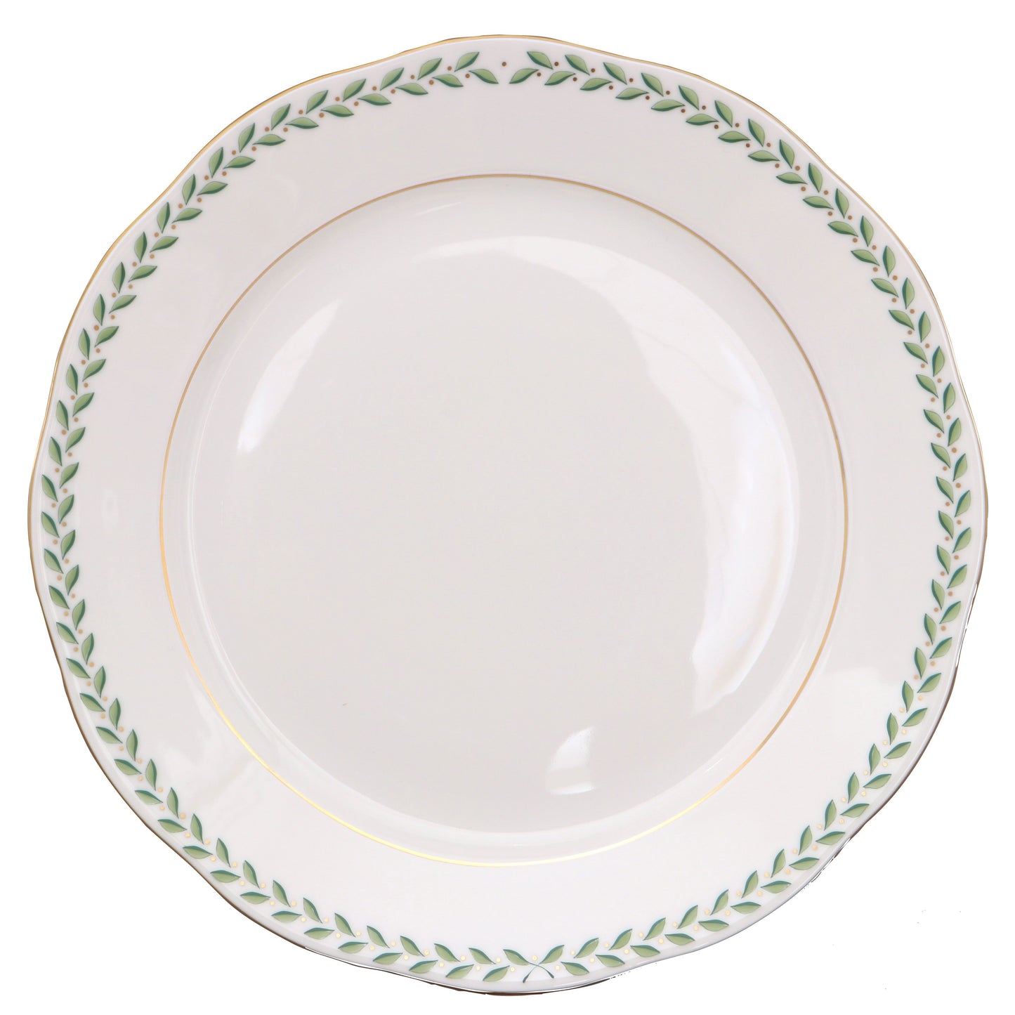 Green Laurel Dinner Plate in Green