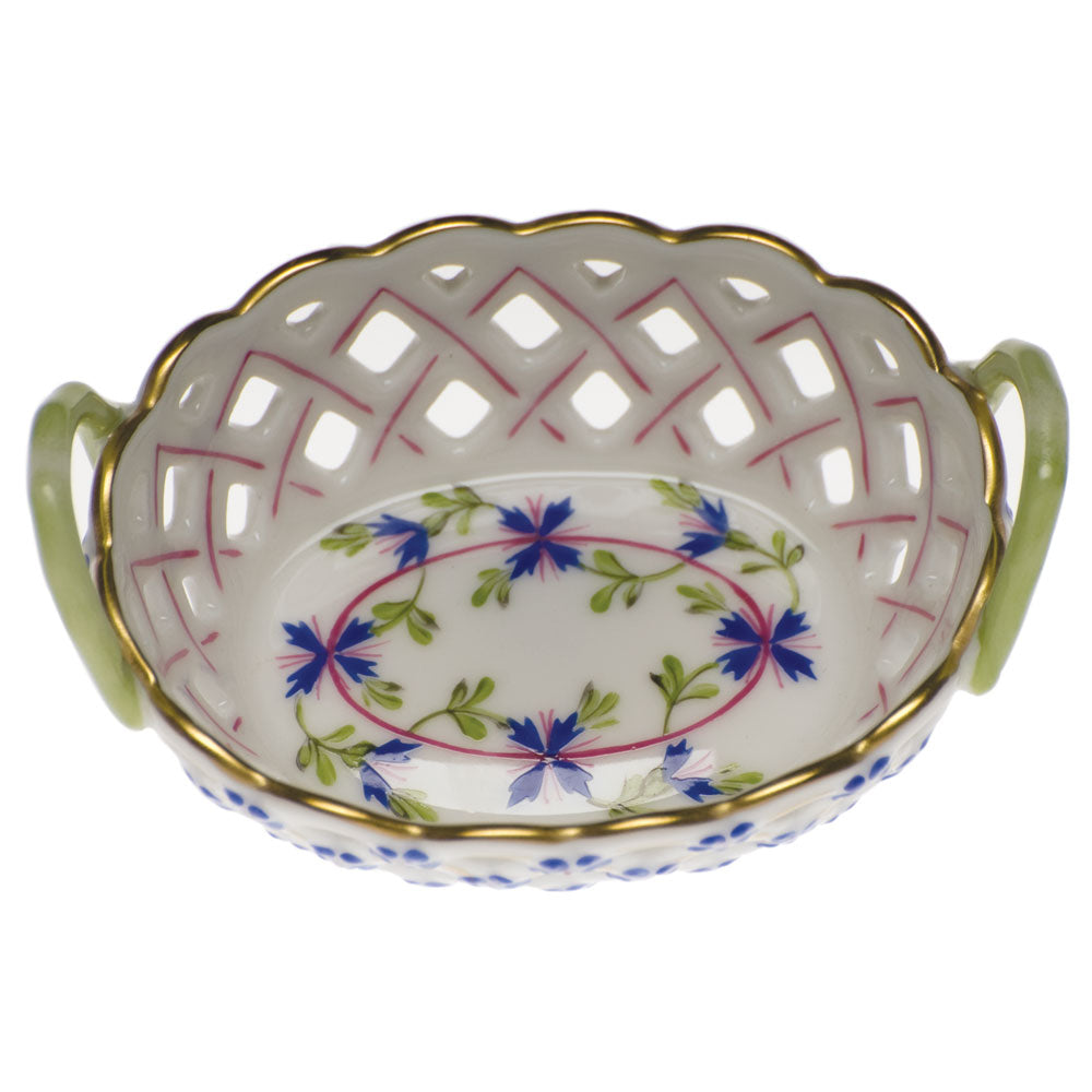 Blue Garland Sm Openwork Basket with Handle