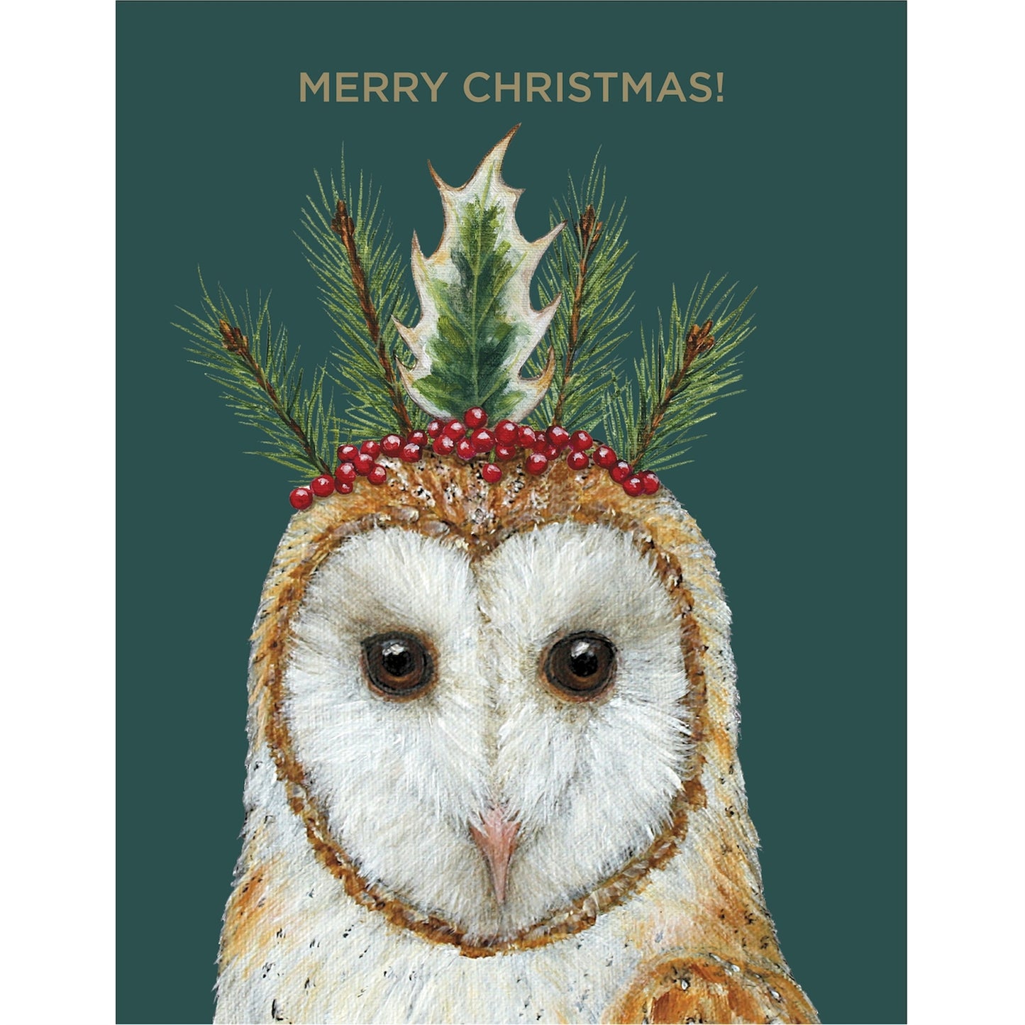 Christmas Owl Card with foil