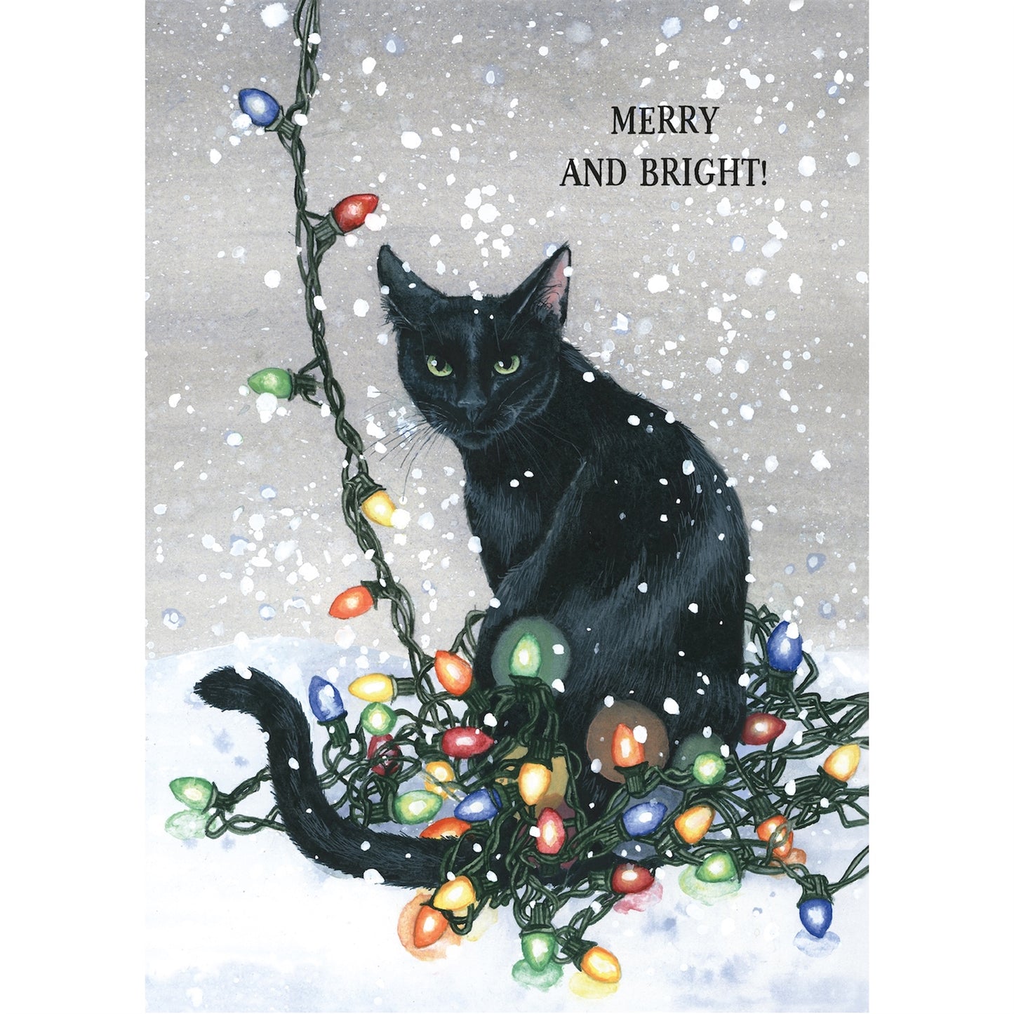 Merry & Bright Cat Card