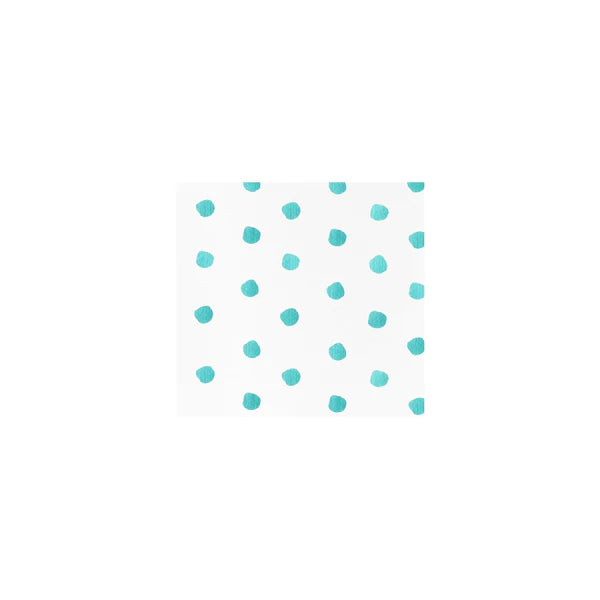 Papersoft Napkins Dot Green Cocktail Napkins