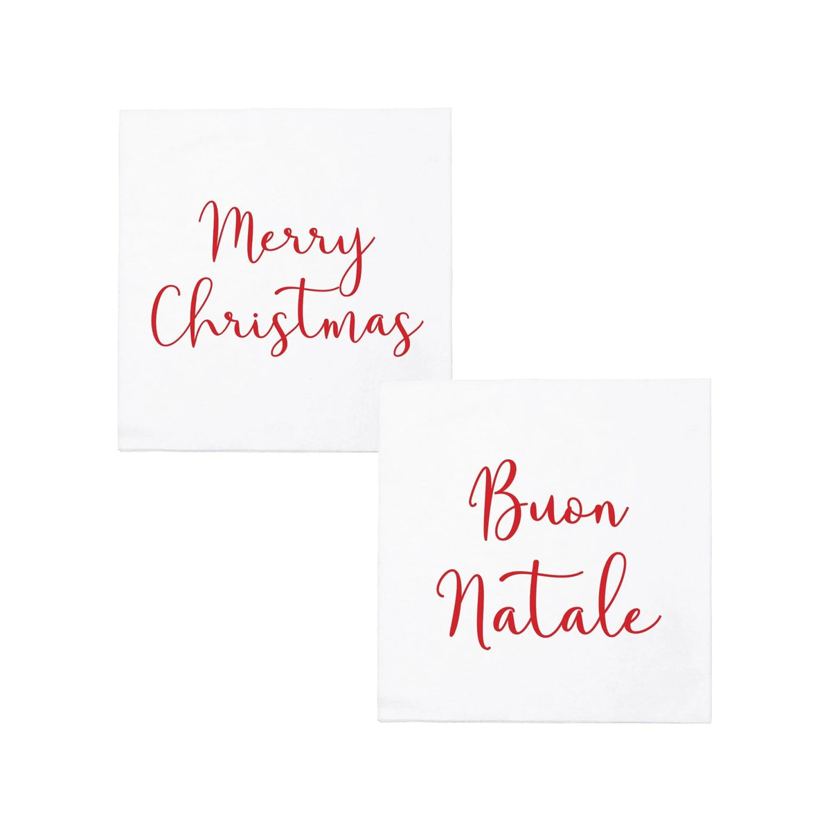 Papersoft Napkins Merry Christmas/Buon Natale Cocktail Napkins