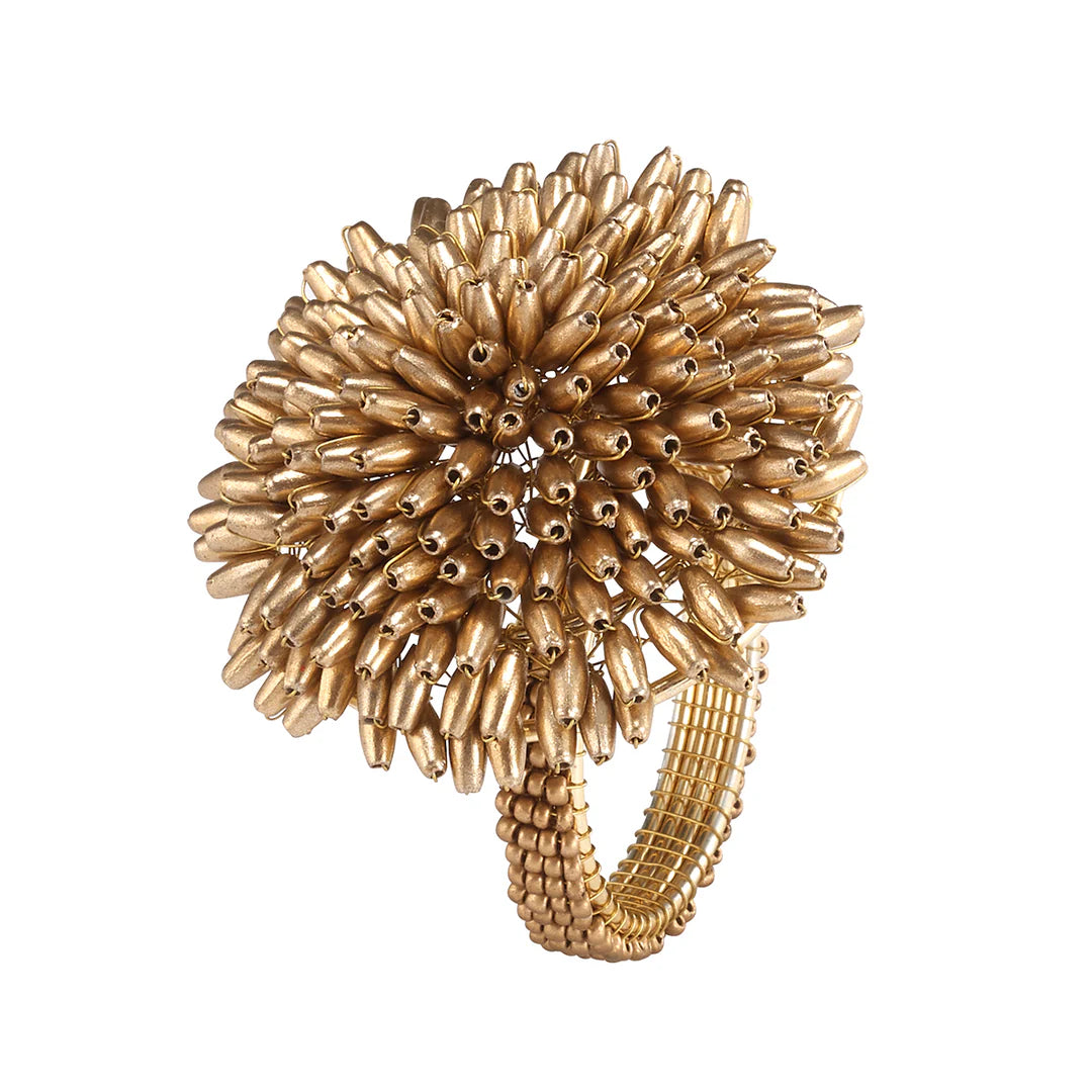 Gold Pompom Napkin Ring