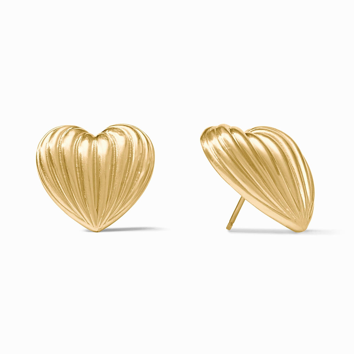 Julie Vos Puffy Heart Statement Stud, Gold