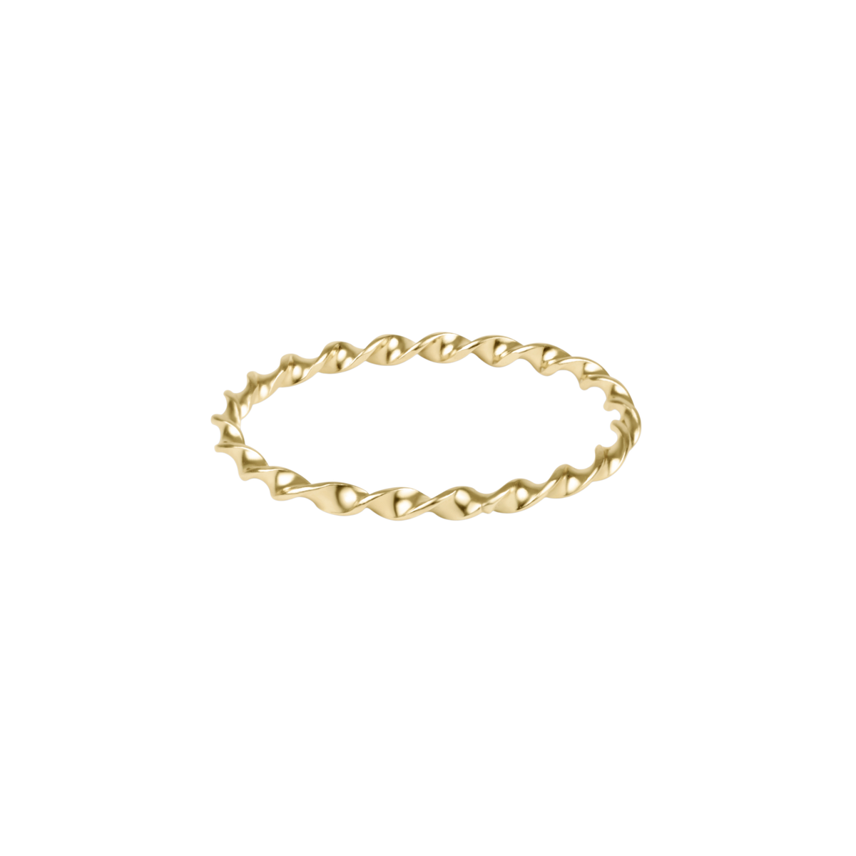 Classic Gold Twisted Thin Band Ring