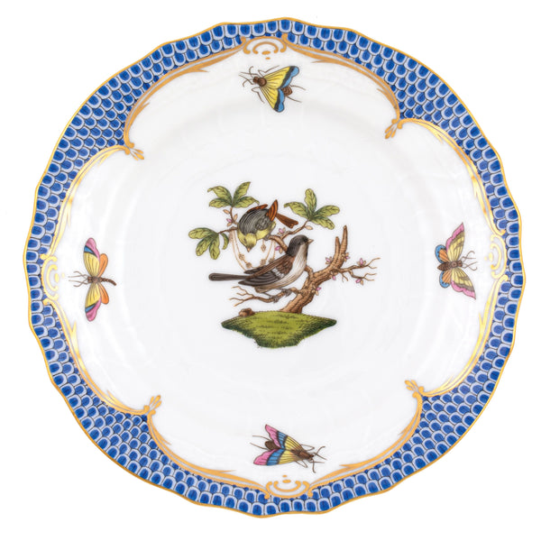 Rothschild Bird Blue Bread and Butter Plate, Motif 1