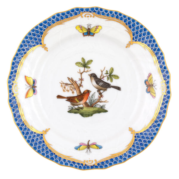Rothschild Bird Blue Bread and Butter Plate, Motif 5