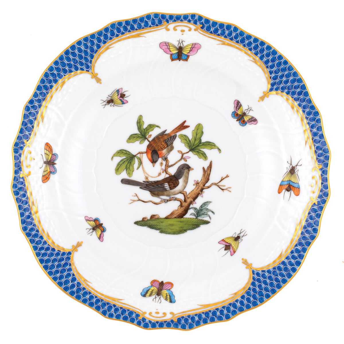 Rothschild Bird Blue Salad Plate, Motif 4