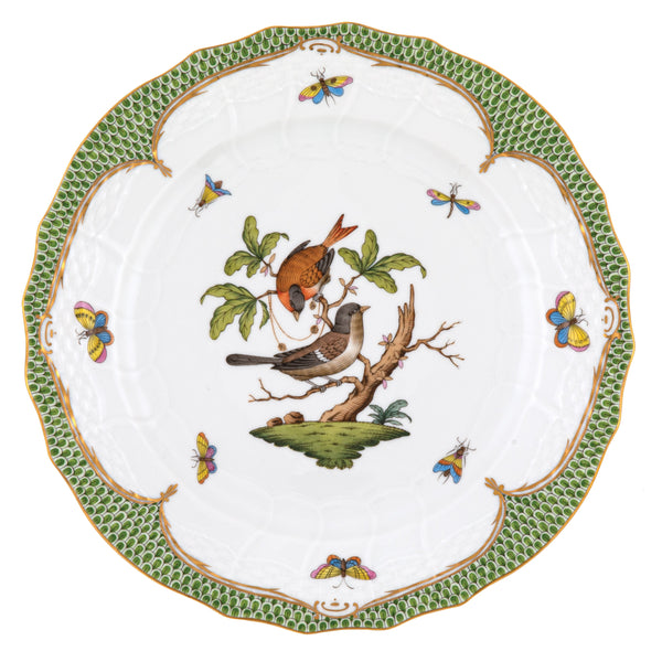 Rothschild Bird Green Service Plate, Motif 4
