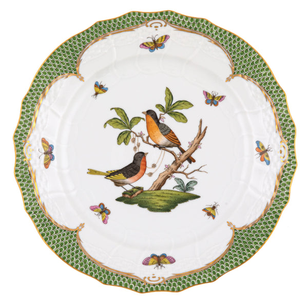 Rothschild Bird Green Service Plate, Motif 8