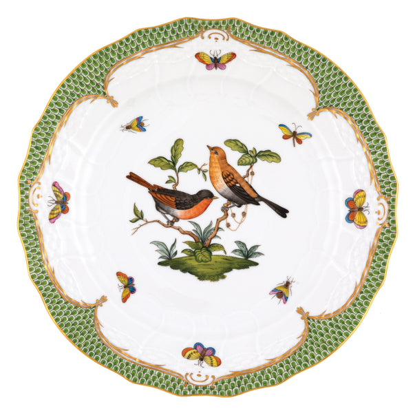 Rothschild Bird Green Service Plate, Motif 9