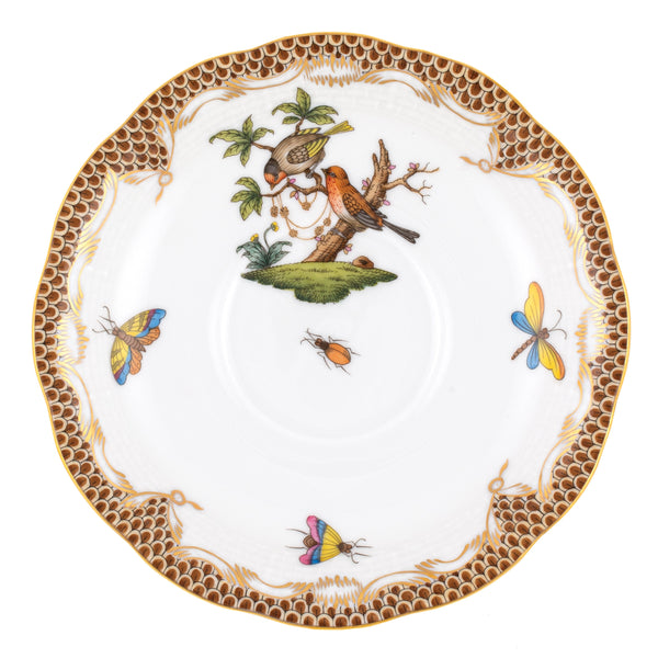 Rothschild Bird Brown Tea Saucer, Motif 11