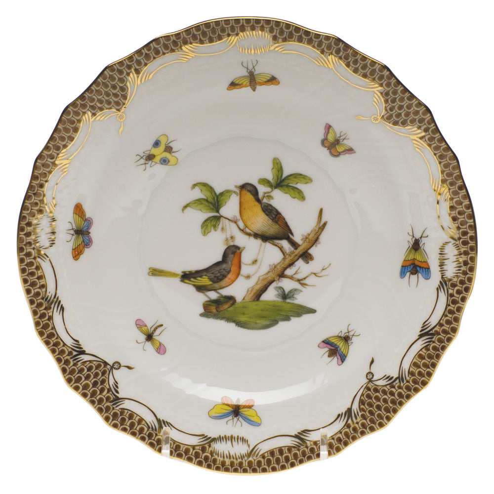 Rothschild Bird Brown Salad Plate, Motif 8