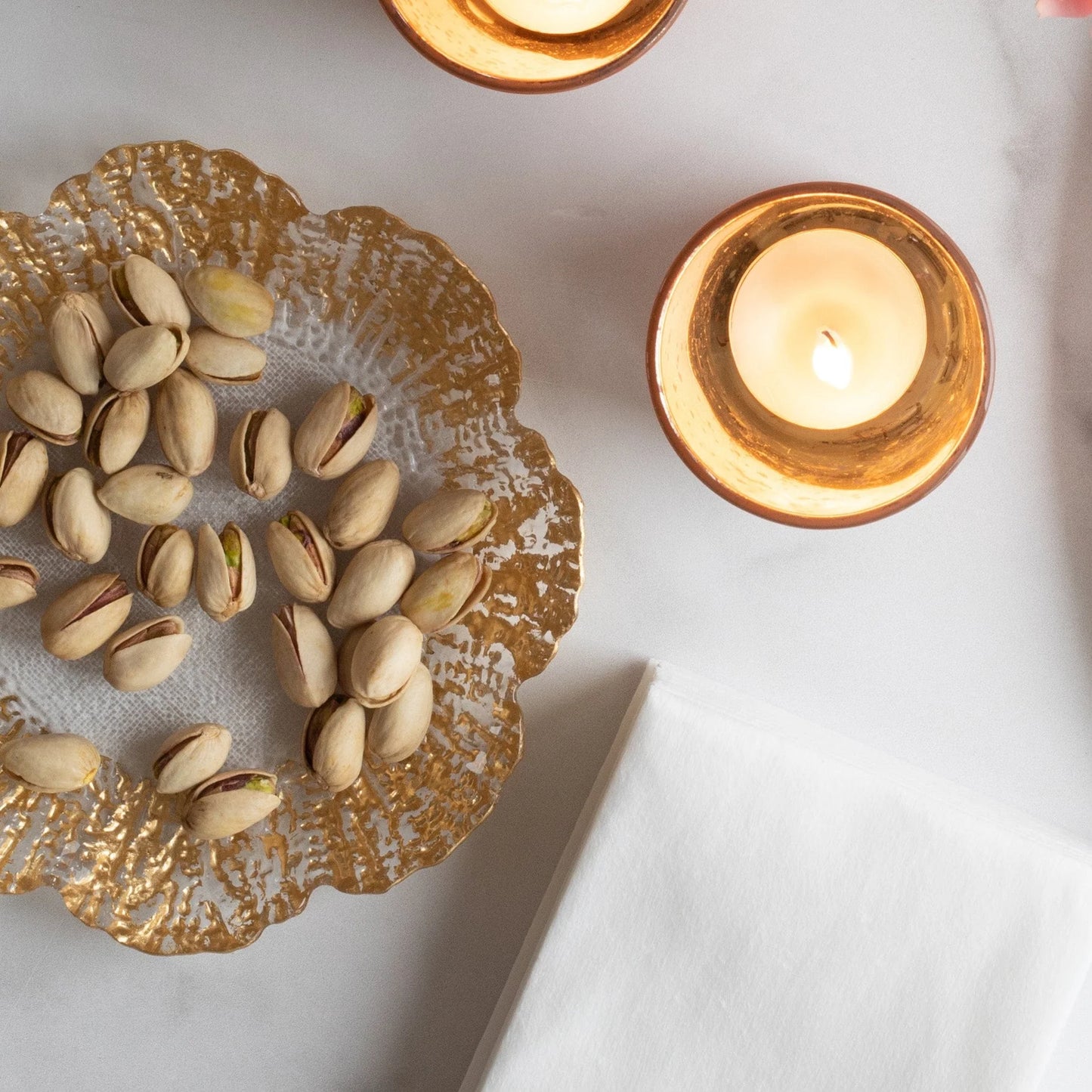 Rufolo Glass Gold Canape Plate