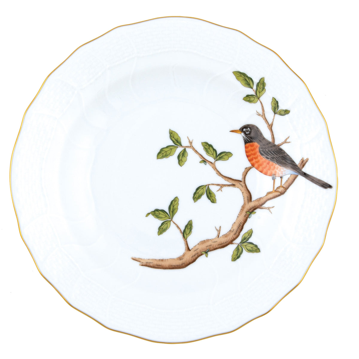 Songbird Dessert Plate, Robin