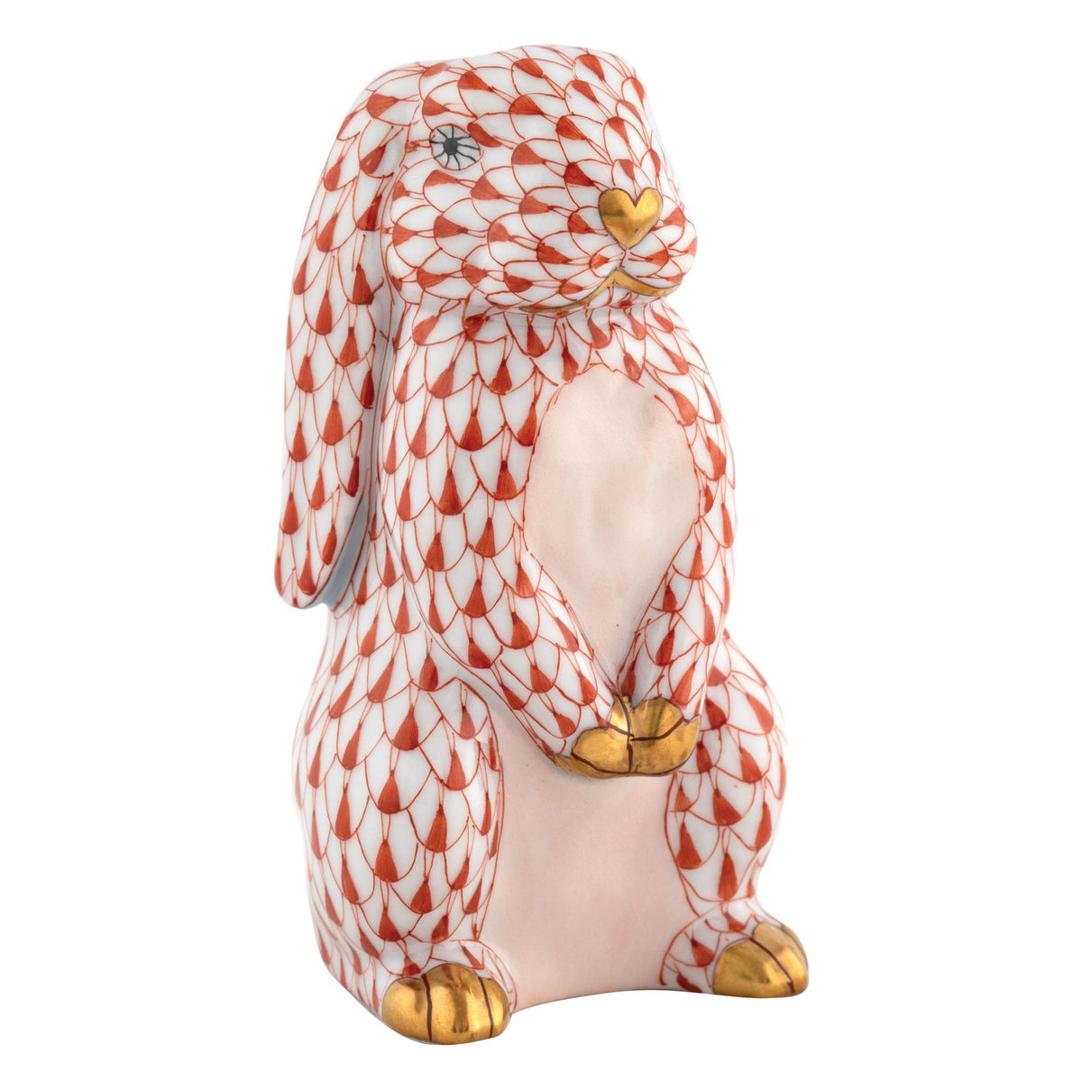 Standing Lop Ear Bunny — Rust