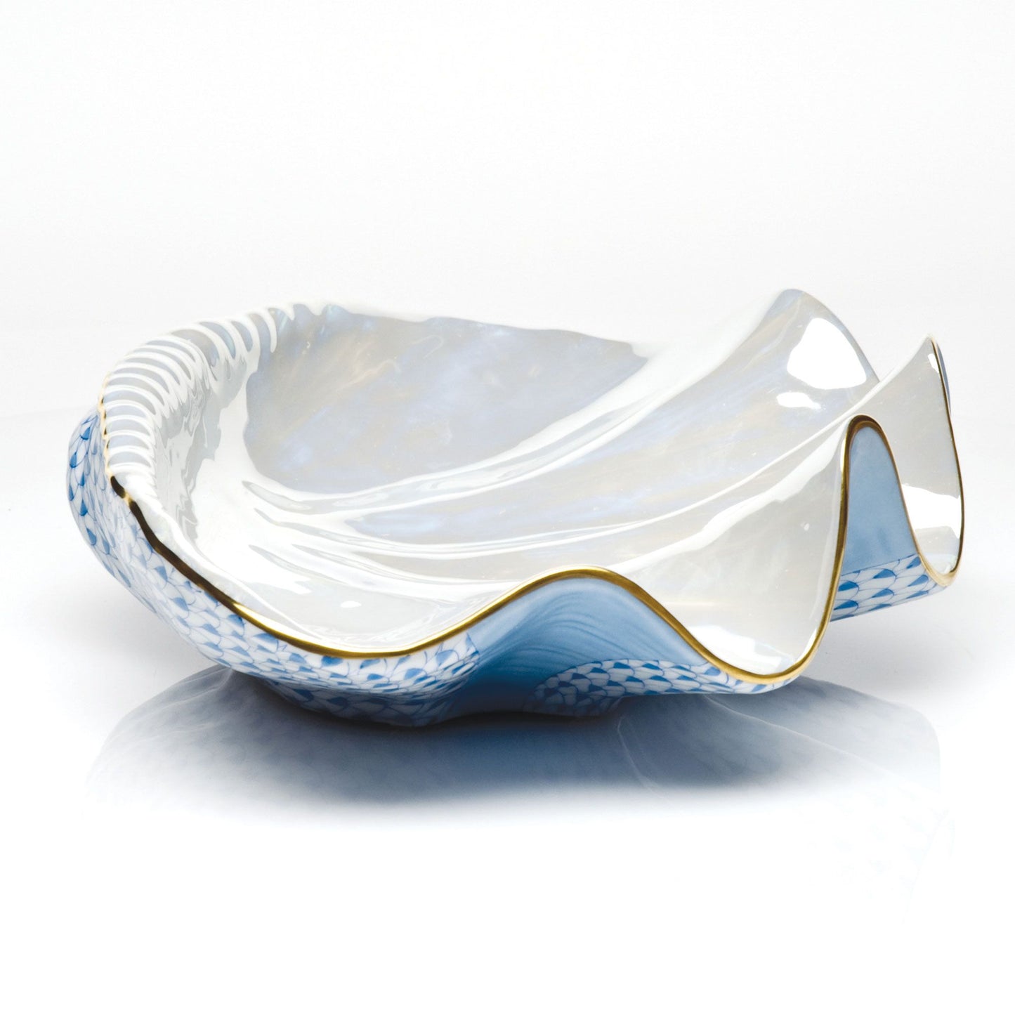 Herend Giant Clam in Blue - Limited Edition