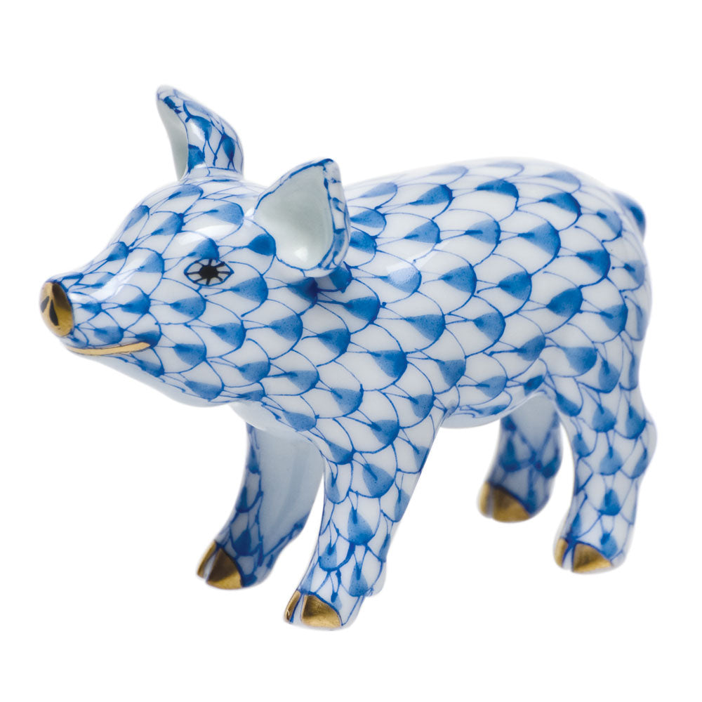 Little Pig Standing — Blue