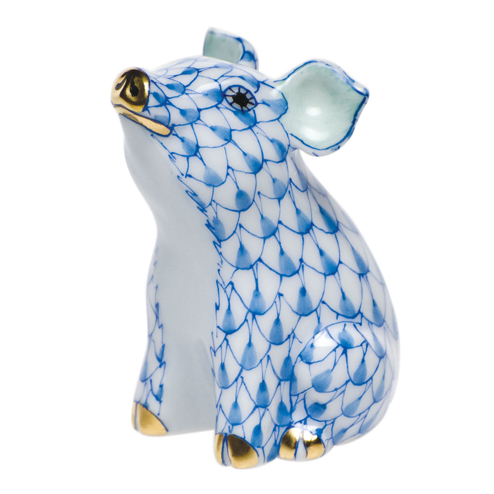 Little Pig Sitting — Blue