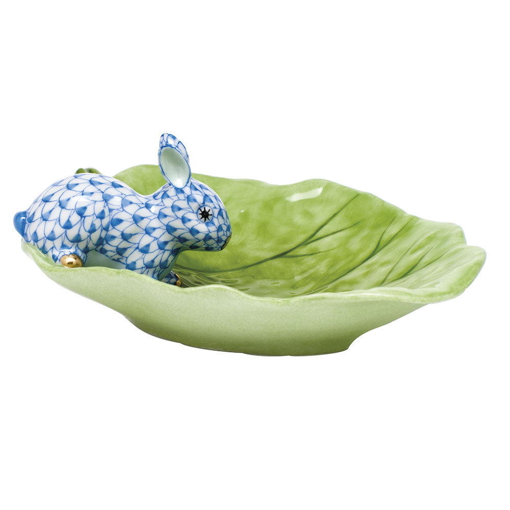 Bunny On Cabbage Leaf — Blue