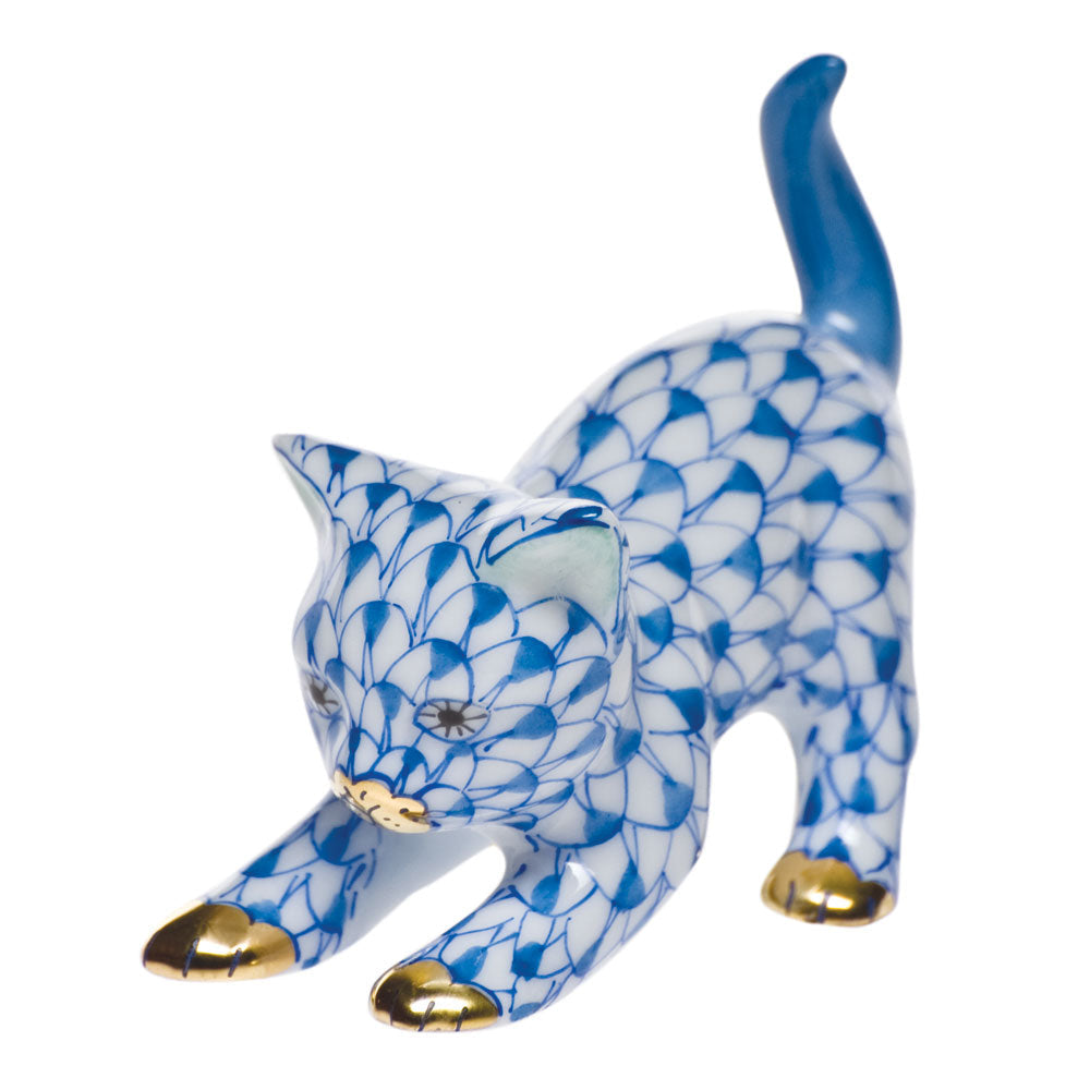 Stretching Kitty — Blue