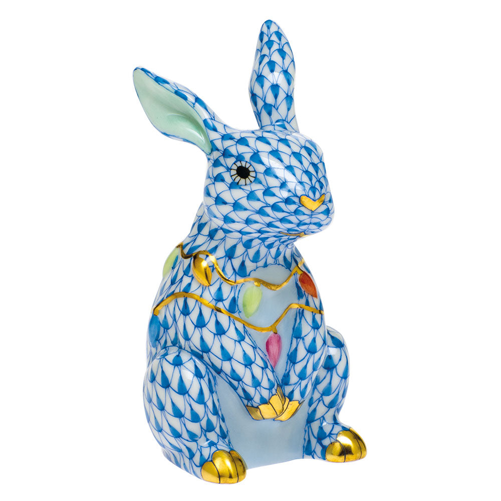 Bunny with Christmas Lights — Blue