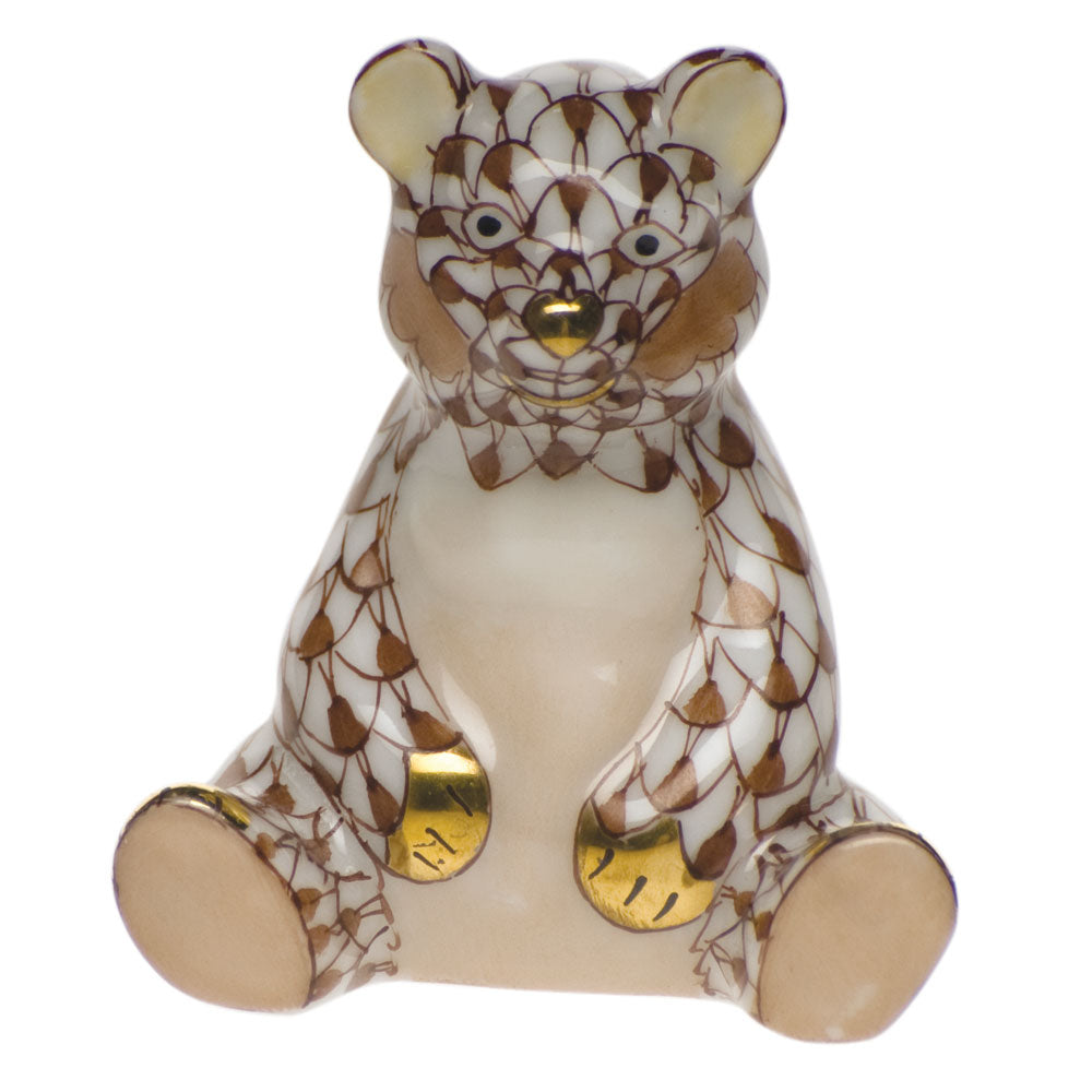 Miniature Baby Bear Sitting — Chocolate