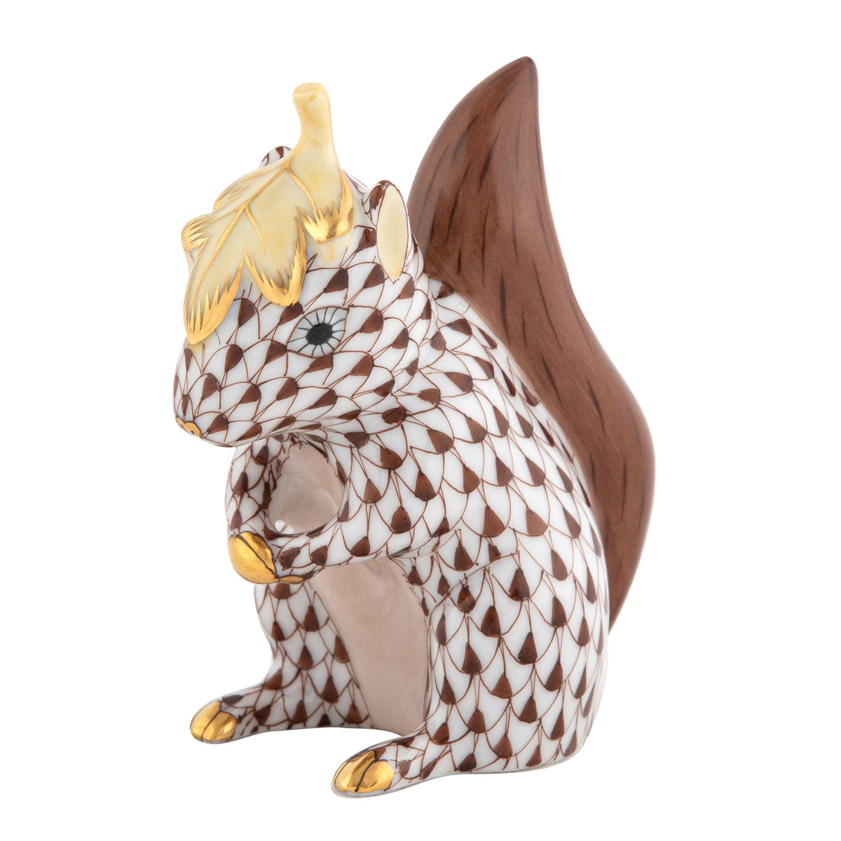 Squirrel with Leaf — Chocolate