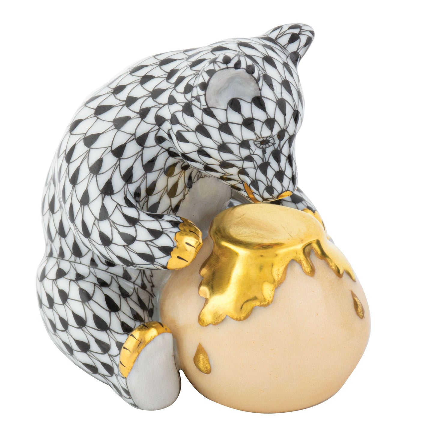 Herend Bear with Honey Pot