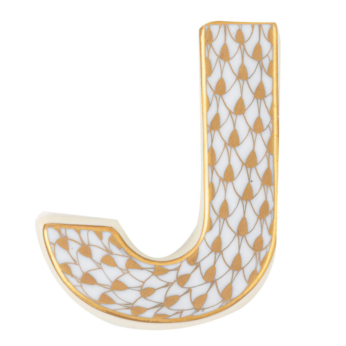 Letter J — Gold