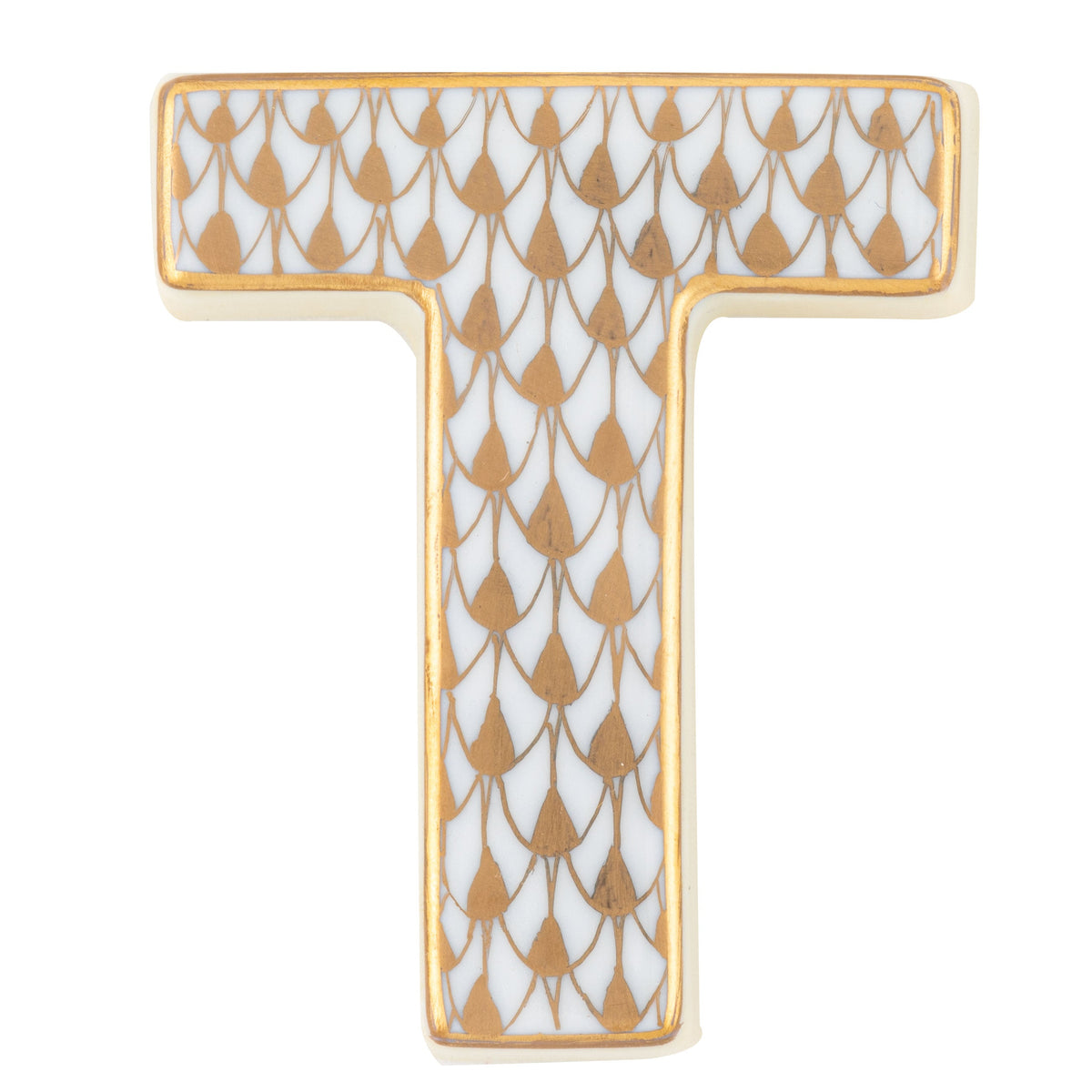 Letter T — Gold