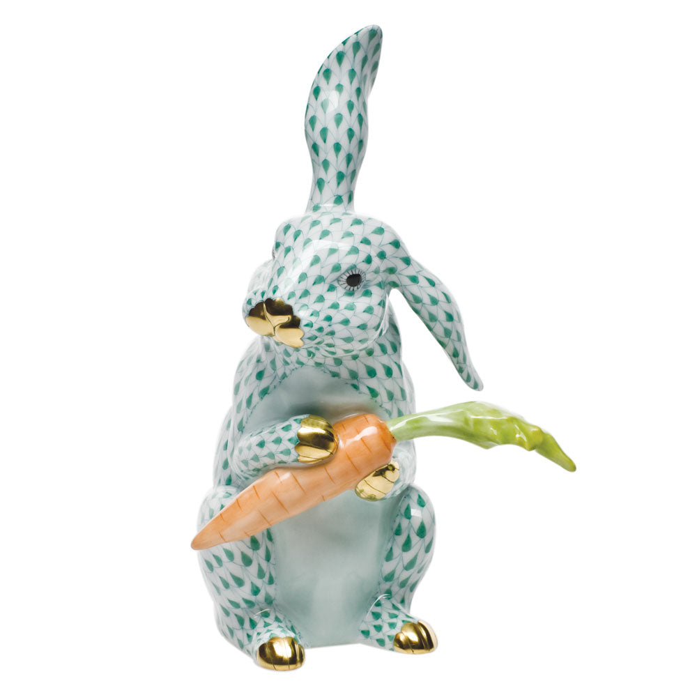 Large Bunny with Carrot — Green