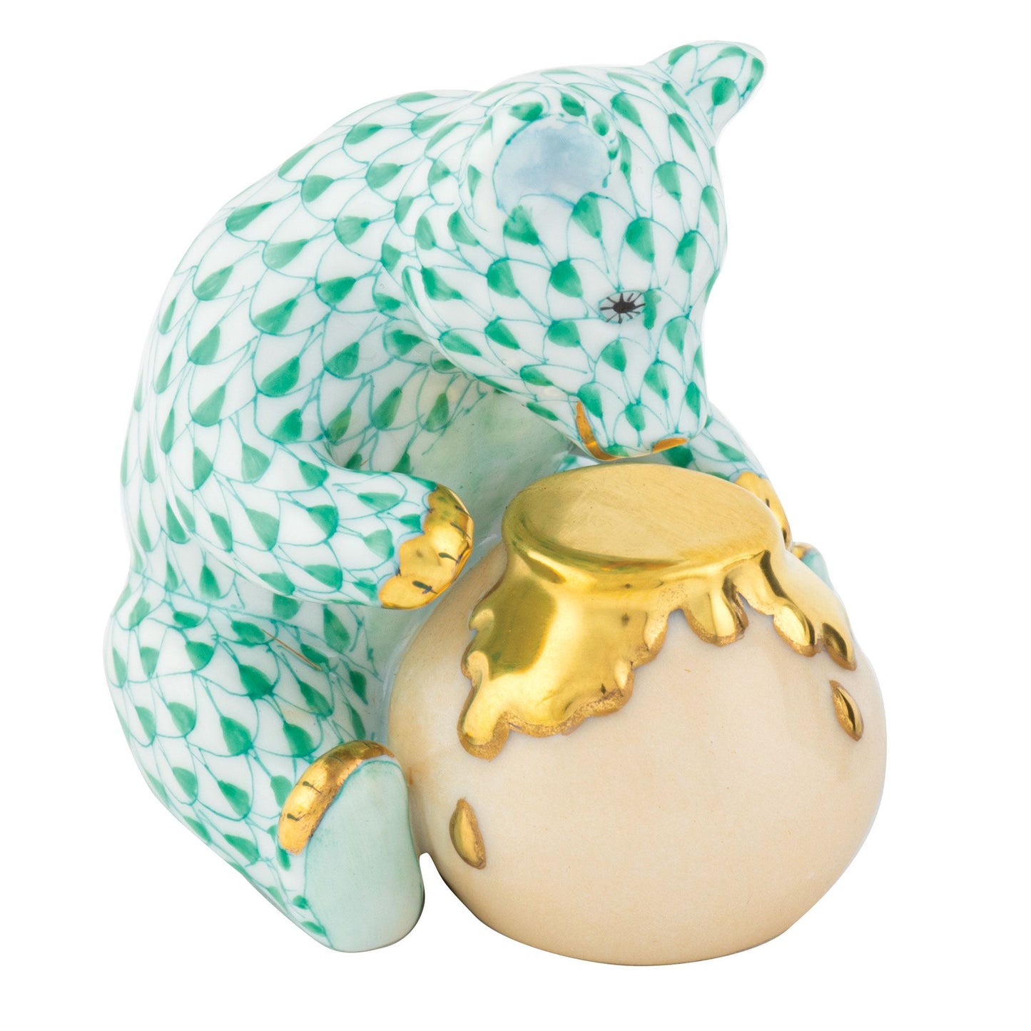 Herend Bear with Honey Pot