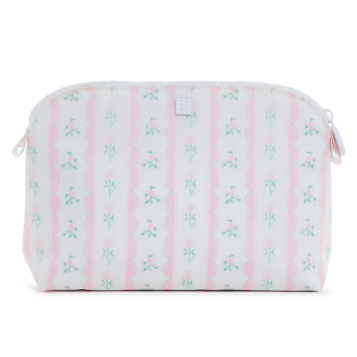 Goodie Cosmetic Bag - Ribbon Floral Pink