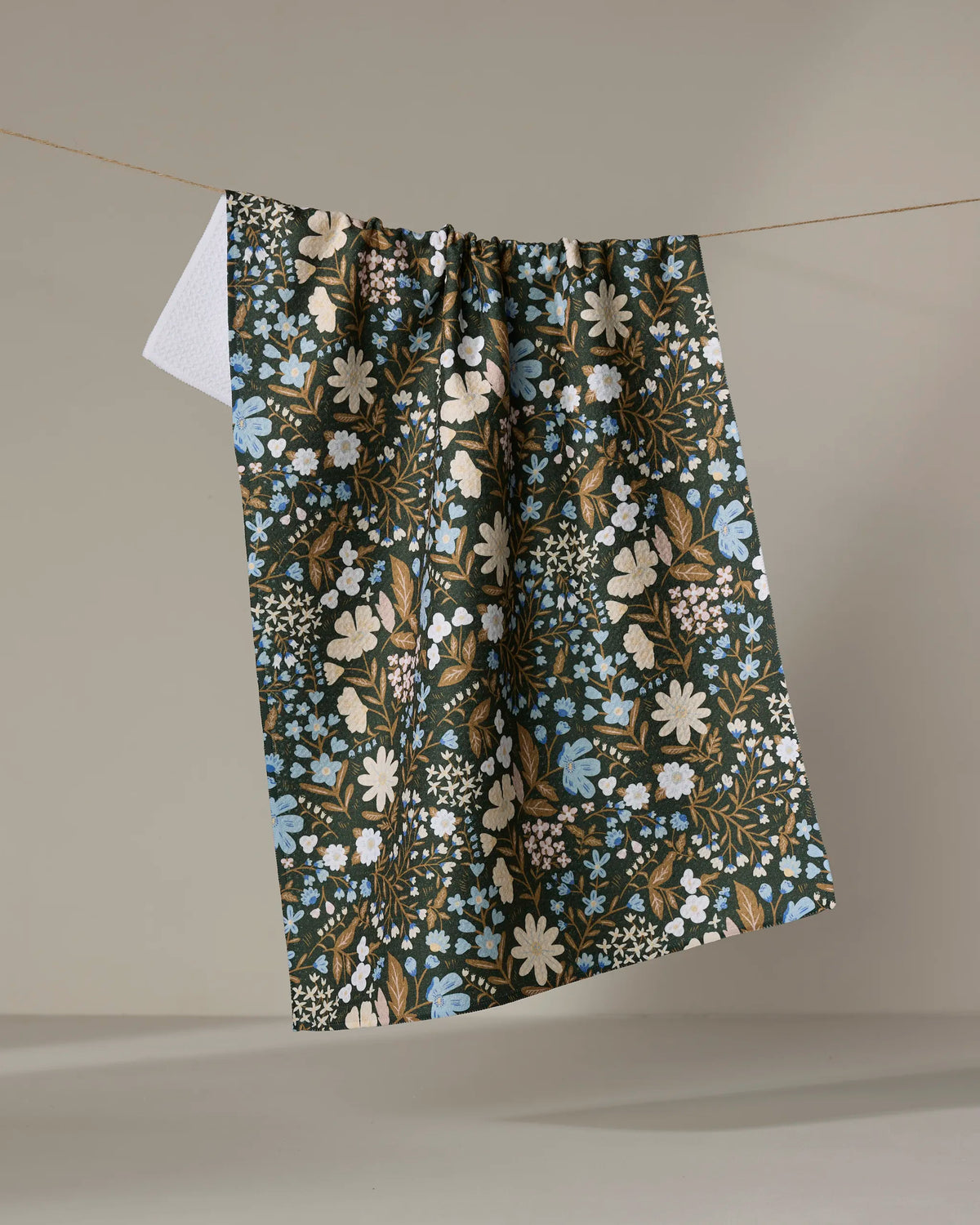 Cottage Meadow Sepia Tea Towel