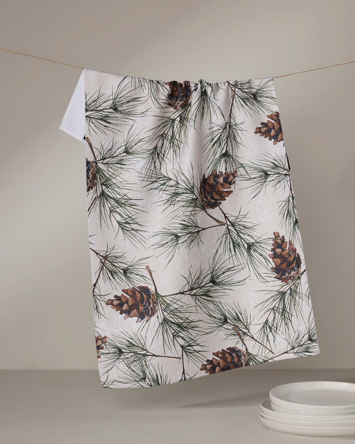 Evergreen Frost Tea Towel