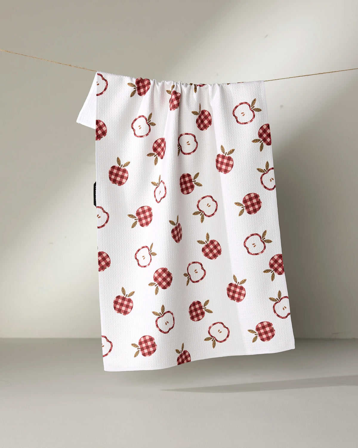 Gingham Apples Tea Towel