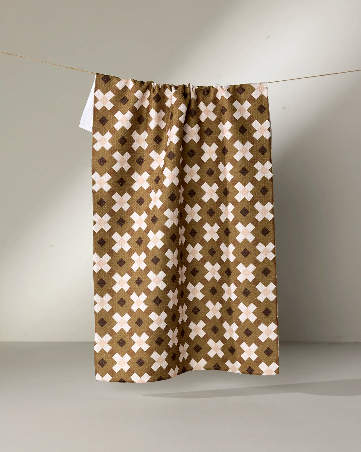 Olive Geo Tea Towel