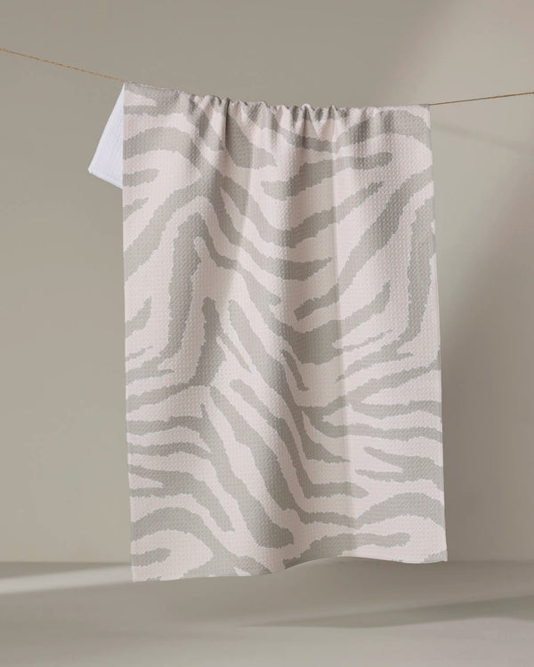 Zira Gray Tea Towel