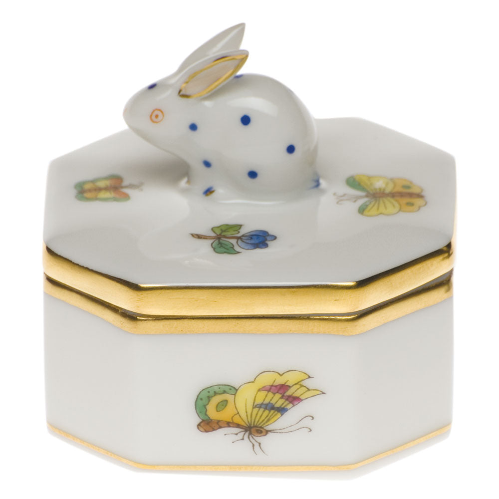Queen Victoria Green Petite Octagonal Box, Motif 25