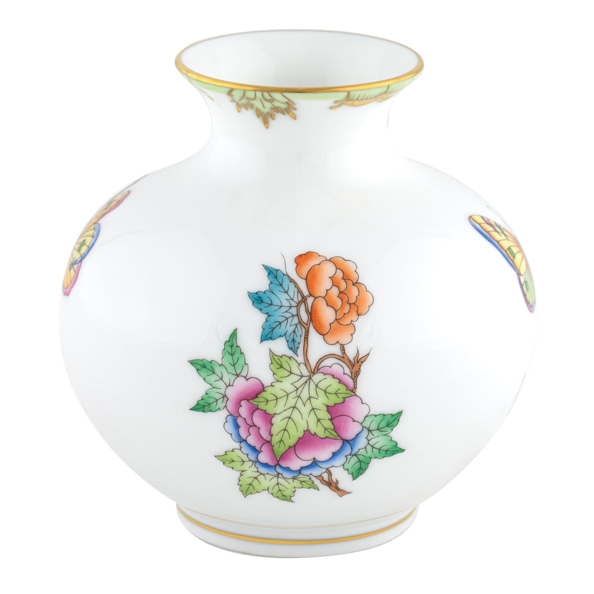 Queen Victoria Green Round Vase