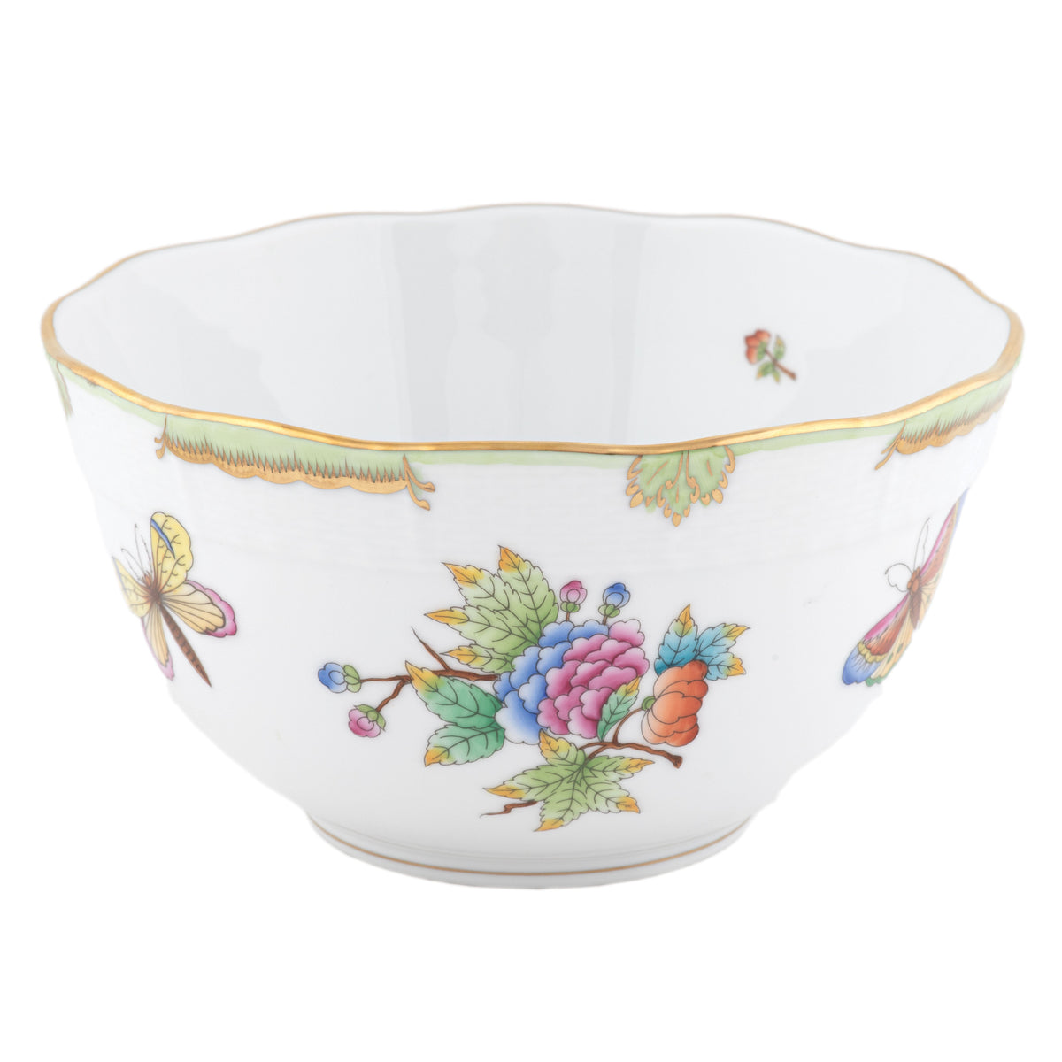 Queen Victoria Green Round Bowl