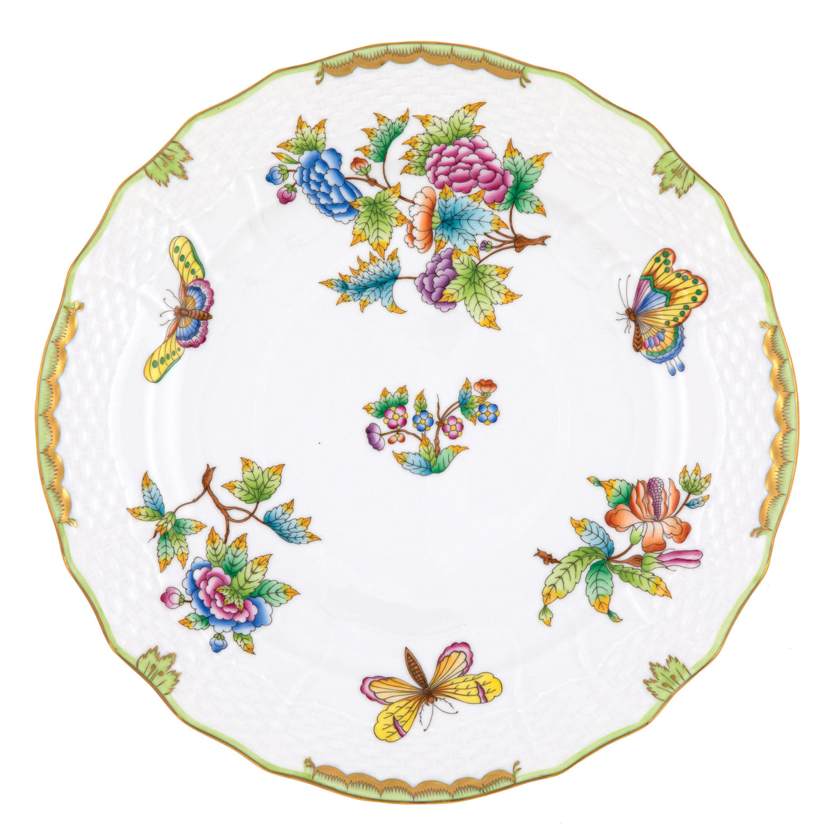 Queen Victoria Green Service Plate