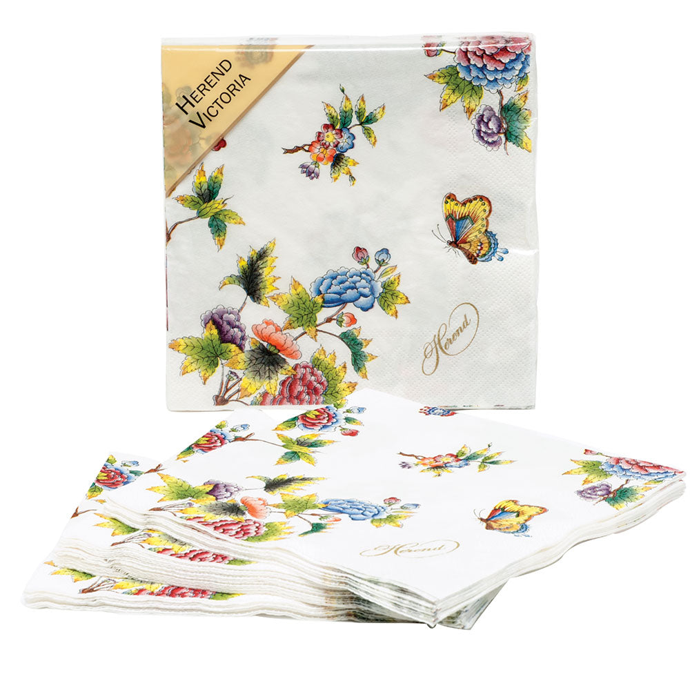 Queen Victoria Green Paper Napkins Pack of 20